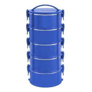 Marmita Termoprática Azul Conjunto 5 Unidades