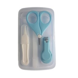 Kit Manicure Higiene do Bebê com Estojo Transparente Color Baby Azul - 3