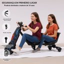 Ver imagem 3 de Drift Triciclo Elétrico Duplo 2 Assentos 250W Chave Buzina LED Freio Preto Importway BW388 Pt