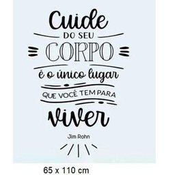 Adesivo de Parede Cuide do Seu Corpo:65 X 110 Cm - 2