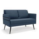 Ver imagem 1 de Namoradeira 02 Lugares Mari Suede Azul Marinho de Ferro