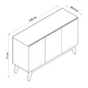 Ver imagem 4 de Aparador Buffet Sátira 3 Portas 2 Prateleiras Off White - Pnr Móveis