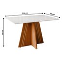 Ver imagem 3 de Mesa de Jantar com Vidro 4 Lugares Multimóveis Cr50247 Cinamomo/off White