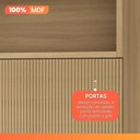 Ver imagem 3 de Armário de Cozinha Completa 100% Mdf 5 Portas 4 Gavetas Mariah Nesher Madeirado / Branco