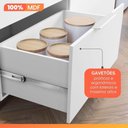 Ver mais imagens de Armário de Cozinha Completa 100% Mdf 5 Portas 4 Gavetas Mariah Nesher Madeirado / Branco