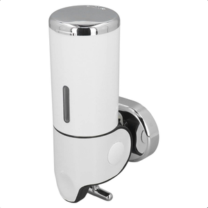 Suporte Dispenser de Sabonete Líquido Shampoo Álcool Gel 24cmx10cmx10cm - Branco