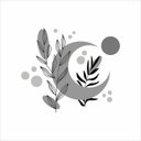 Ver imagem 4 de Adesivo Floral Boho Cinza Estilo Nórdico 60x51 Minimalista Mod.05