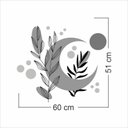 Ver imagem 5 de Adesivo Floral Boho Cinza Estilo Nórdico 60x51 Minimalista Mod.05
