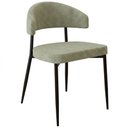 Ver mais imagens de Kit 04 Cadeiras Estofada para Sala de Jantar Serena Preto C01 Bouclê Verde - Lyam Decor