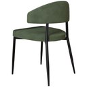 Ver imagem 6 de Kit 04 Cadeiras Estofada para Sala de Jantar Serena Preto C01 Bouclê Verde - Lyam Decor