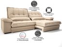 Ver imagem 6 de Sofá Bergamo 2,50m Retrátil e Reclinável Linho Soft Bege - Netsofas
