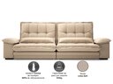 Ver imagem 4 de Sofá Bergamo 2,50m Retrátil e Reclinável Linho Soft Bege - Netsofas