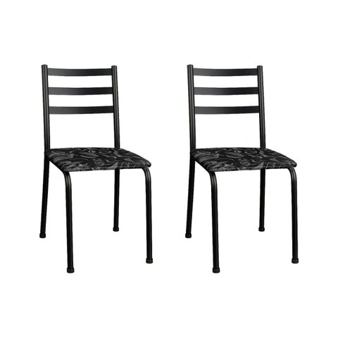 Kit 2 Cadeiras para Mesa de Jantar Cozinha Assento Estofado Isa Floral