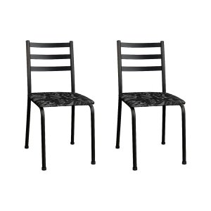 Kit 2 Cadeiras para Mesa de Jantar Cozinha Assento Estofado Isa Floral