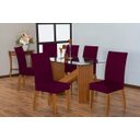 Ver imagem 1 de Capa de cadeira malha Gel- Kit 6 unidades Vinho