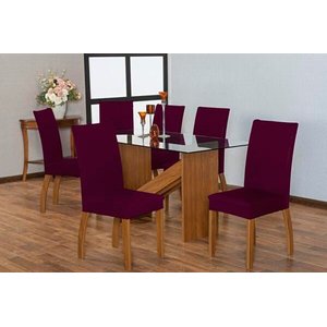 Capa de cadeira malha Gel- Kit 6 unidades Vinho