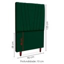 Ver imagem 3 de Cabeceira Solteiro 90 Cm com Frame Belgica Suede Verde Artte