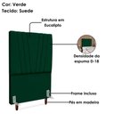 Ver imagem 4 de Cabeceira Solteiro 90 Cm com Frame Belgica Suede Verde Artte