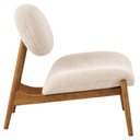 Ver imagem 5 de Poltrona Decorativa Yves Base Madeira Castanho Bouclé Off White - Nexta Casa