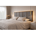 Ver imagem 2 de Cabeceira de Cama Box Queen 160 Estofado com Madeira Cinza