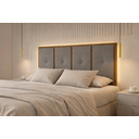 Ver imagem 2 de Cabeceira de Cama Box Queen 160 Estofado com Madeira Cinza