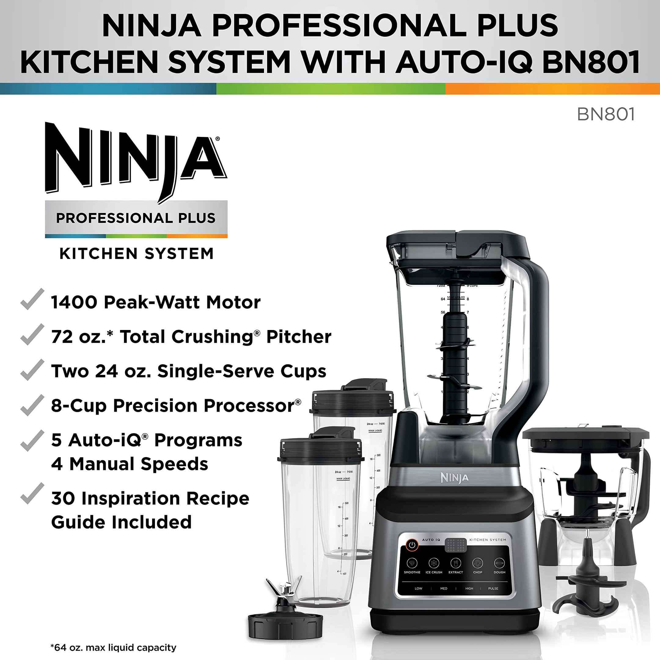 Ninja Bn801 Sistema de Cozinha Profissional Plus, 1400w, Cinza - 3