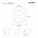 Ver imagem 3 de Tampa de Vaso em MDF Zoom Branco para bacia Logasa