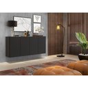 Ver mais imagens de Aparador Buffet 4 Portas Suspenso Veneza Multimóveis V3594 Preto