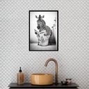 Ver imagem 2 de Quadro Banheiro Coleção Animais - Zebra 33x24cm:madeira Branca