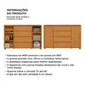Cômoda Gaveteiro Organizador 4 Gavetas Vivace Cinamomo - 9