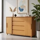 Ver imagem 3 de Cômoda Gaveteiro Organizador 4 Gavetas Vivace Cinamomo