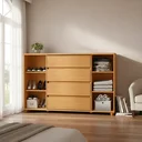 Ver imagem 4 de Cômoda Gaveteiro Organizador 4 Gavetas Vivace Cinamomo