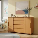 Ver imagem 6 de Cômoda Gaveteiro Organizador 4 Gavetas Vivace Cinamomo