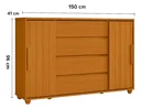 Ver mais imagens de Cômoda Gaveteiro Organizador 4 Gavetas Vivace Cinamomo