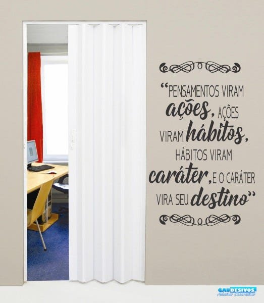 Adesivo Decorativo de Parede Frases Pensamentos Motivacional - 1