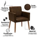 Ver imagem 2 de Poltrona Elegante para Consultório Moderno Tecido Corano Clínica Estofada
