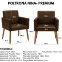 Ver imagem 3 de Poltrona Elegante para Consultório Moderno Tecido Corano Clínica Estofada