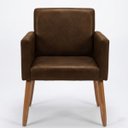 Ver imagem 4 de Poltrona Elegante para Consultório Moderno Tecido Corano Clínica Estofada