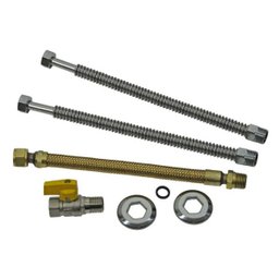 Kit 4 Pecas para Aquecedor a Gas DN15(1/2) - 30cm - 1 Kit 4 Pecas para Aquecedor a Gas DN15(1/2) - 30cm - 1