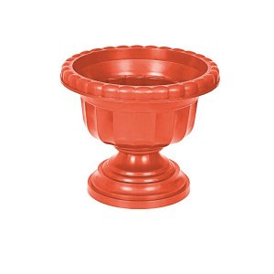 02 Vasos Cachepos Taca Colibri Diam. 26 X Alt 27cm Cor Vermelho