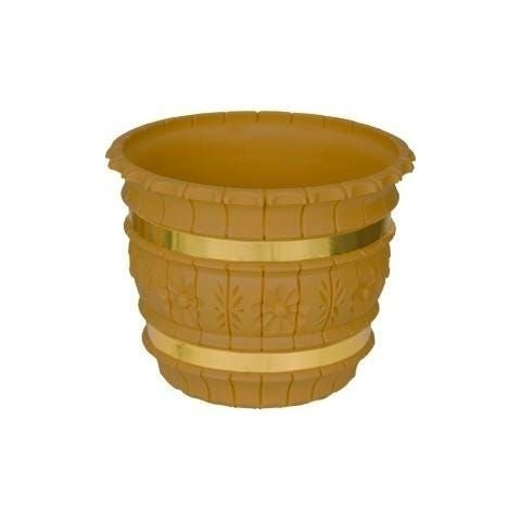01 Vaso Cachepo Decorado Colibri 24cm Cor Cerejeira