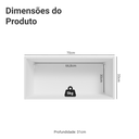 Ver imagem 3 de Armário Aéreo para Quarto 70 Cm 1 Porta Basculante Branco Neo Madesa