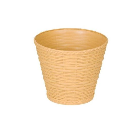 02 Vaso Cachepo Cesta Vime Plastico Colibri 23cm Cerejeira