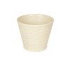 02 Vaso Cachepo Cesta Vime Plastico Colibri 23cm Marfim - 1