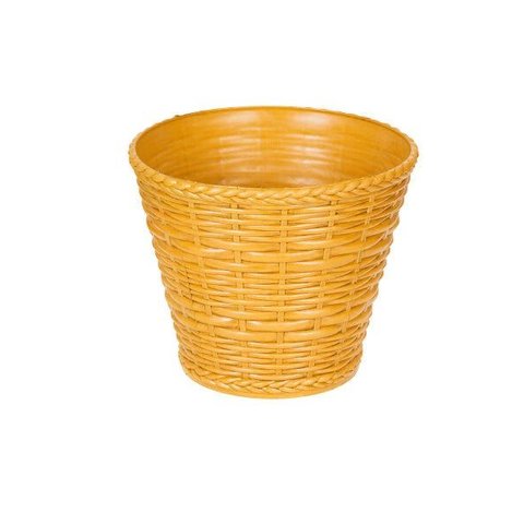 02 Vaso Cachepo Cesta Vime Plastico Colibri 23cm Imbuia