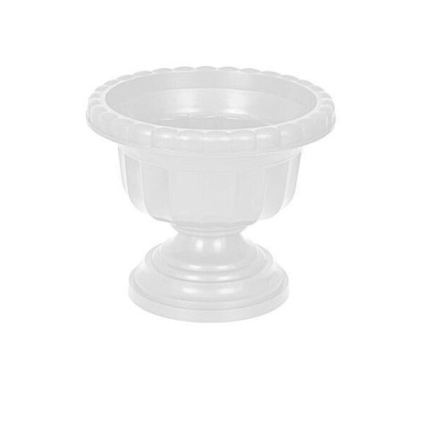 02 Vasos Cachepos Taca Colibri Diam. 26 X Alt 27cm Cor Branco