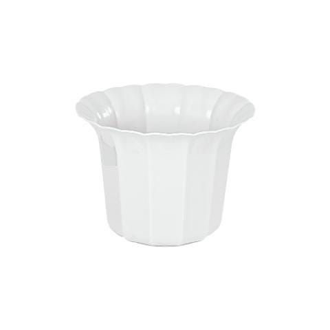 06 Vasos Cachepos Tulipa 18cm Cor Marmore