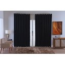 Ver imagem 1 de Cortina para Sala Quarto Blackout Tecido 5,00x2,80 Ellegance:preto