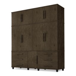 Roupeiro Triplex Guarda Roupas Londres Casal 8 Portas Capucc Trinobel - 1