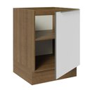 Ver imagem 6 de Balcão Madesa Lux 60 cm 1 Porta (Sem Tampo) Rustic/Branco Veludo
